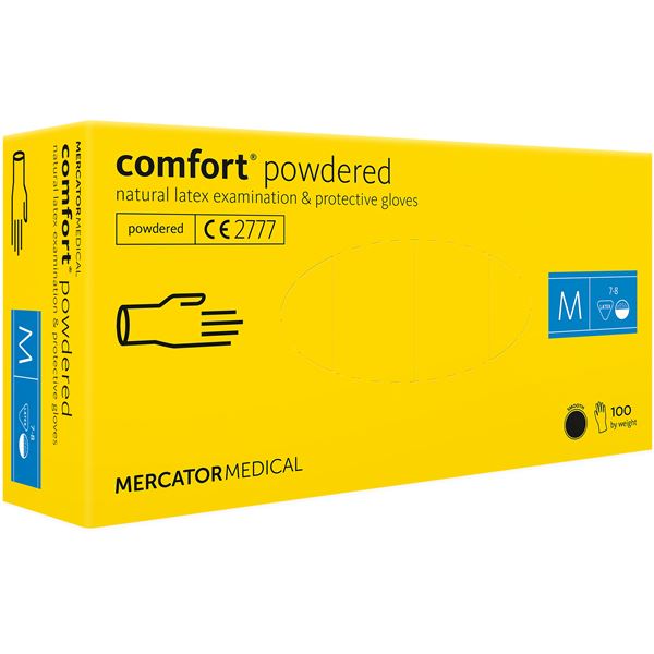 Rukavice pro široké použítí - Mercator Comfort powdered M, 100 ks