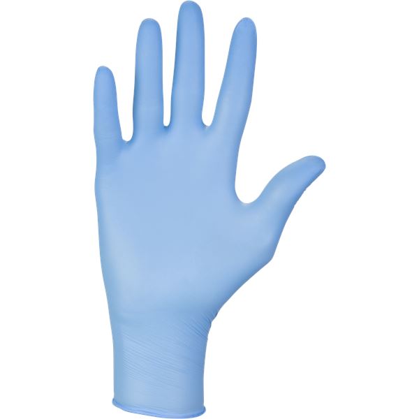 Nepudrované nitrilové zdravotnické rukavice - Mercator Nitrylex classic blue L, 100 ks
