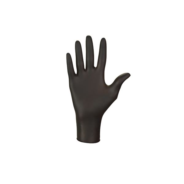 Nepudrované nitrilové rukavice - Mercator Nitrylex black XS, 100 ks