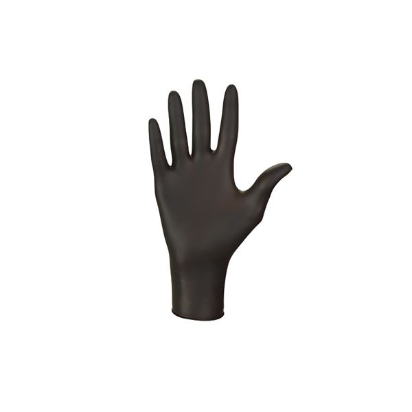 Nepudrované nitrilové rukavice - Mercator Nitrylex black S, 100 ks