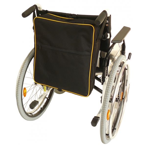 Taška k vozíku černá se žlutými proužky II